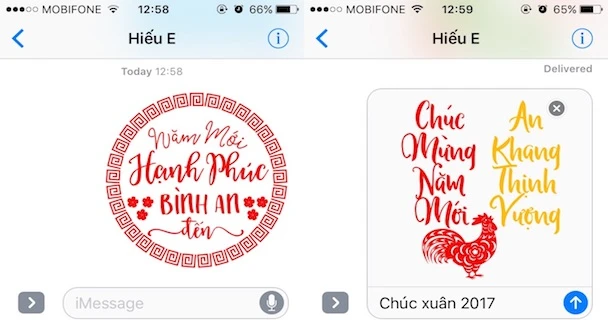 Mẹo gửi tin nhắn chúc tết cực đẹp trên iPhone