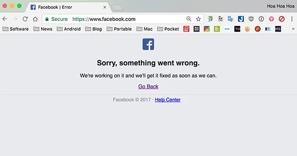 Facebook và Messenger gặp sự cố không thể truy cập