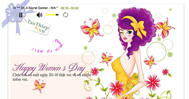 Cách tạo thiệp chúc mừng ngày 20-10 cực đẹp