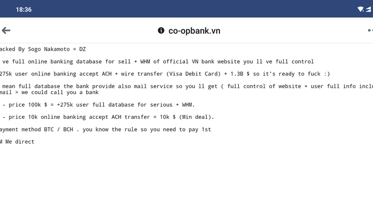Co-opBank bị tin tặc đòi 2,3 tỉ đồng tiền chuộc?