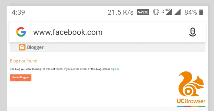 Sử dụng UC Browser có thể khiến bạn bị tấn công