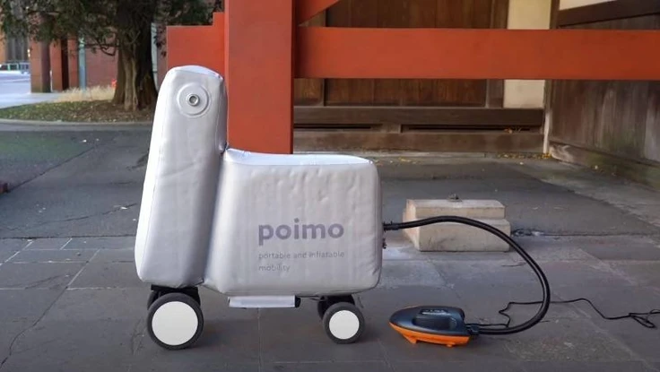 Mẫu xe điện siêu nhỏ Poimo có thể bỏ vừa vào ba lô