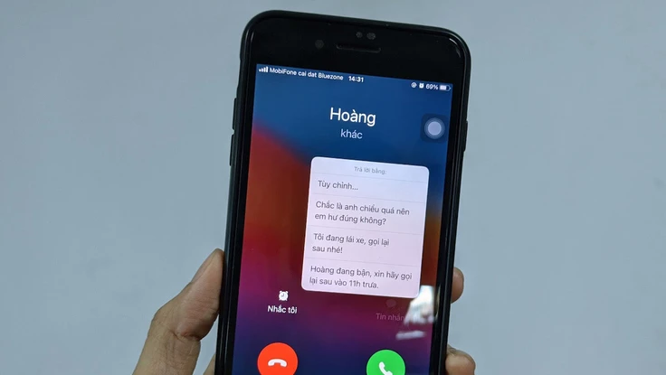 Cách trả lời nhanh các cuộc gọi bằng tin nhắn 