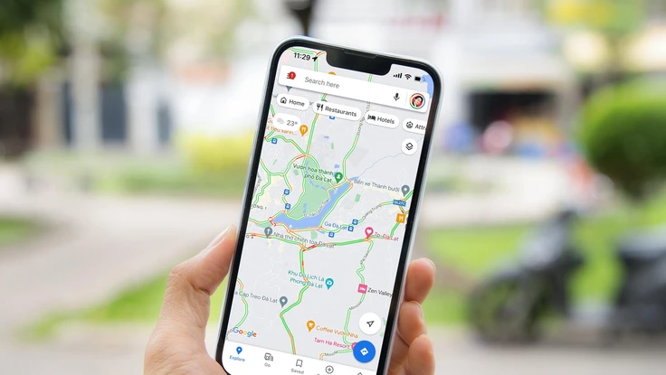 Google Maps đã hiển thị tình trạng giao thông trên toàn quốc