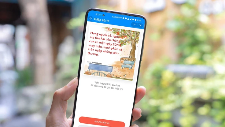 Cách tạo thiệp 20-11 bằng Zalo