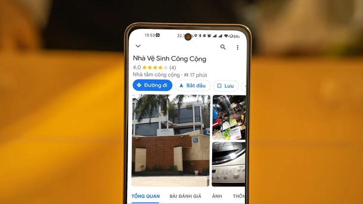 Cách tìm nhà vệ sinh công cộng bằng Google Maps