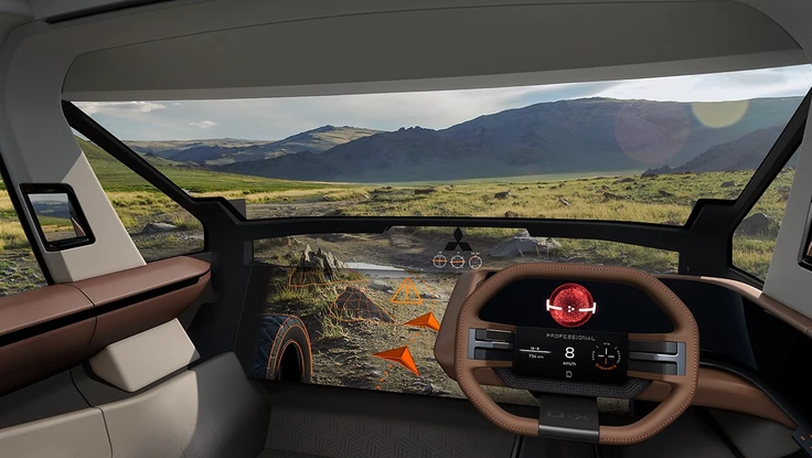 Độc lạ mẫu xe điện Mitsubishi D:X với phần mặt trước trong suốt