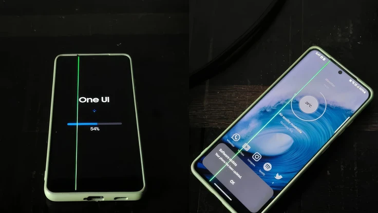 Điện thoại Samsung bị sọc màn hình sau khi cập nhật?