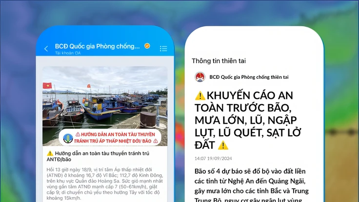 Cứu trợ khẩn cấp trong bão số 4 bằng công nghệ số