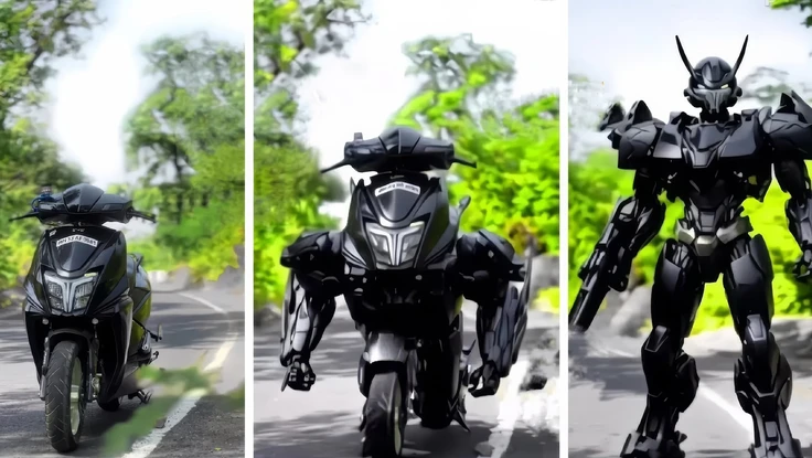 Cách biến hình xe máy thành robot bằng AI