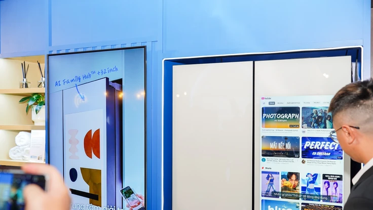 Khi tủ lạnh, máy giặt cũng được tích hợp AI và màn hình cảm ứng