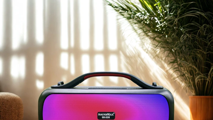 SoundMax SB-208: Loa di động kháng nước, đèn RGB cực chất