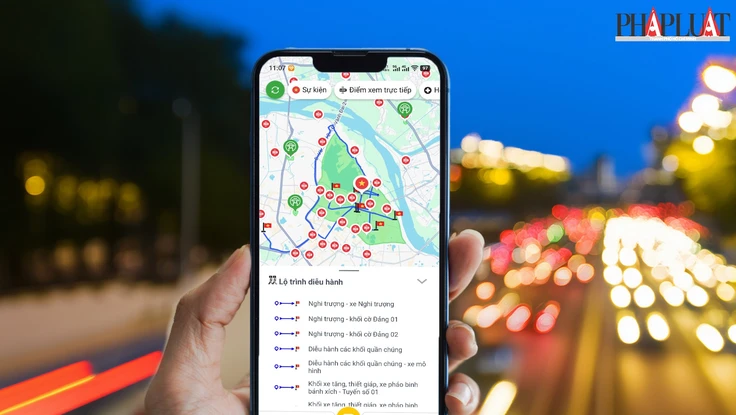 Ứng dụng cập nhật lịch trình diễu binh dịp Quốc khánh 2-9 