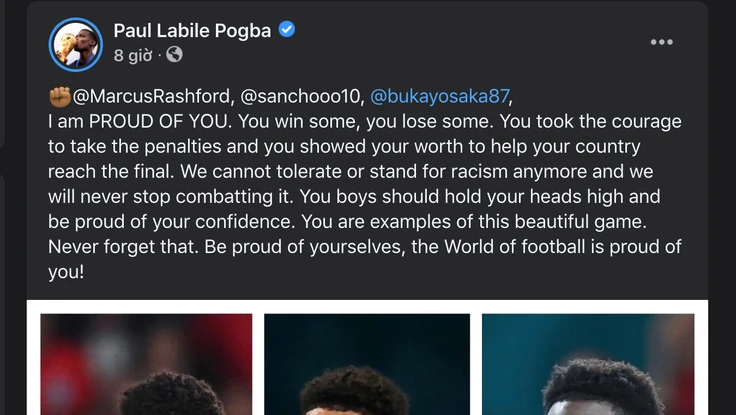 Pogba đả kích nạn phân biệt chủng tộc nhắm vào các đồng đội MU