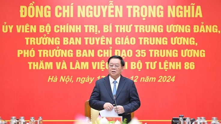 Đoàn công tác Ban Chỉ đạo 35 Trung ương thăm, làm việc với Bộ Tư lệnh 86