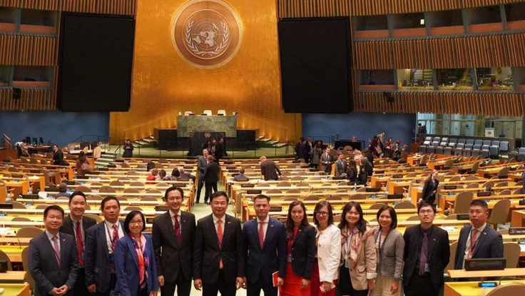 Đoàn Việt Nam tham dự phiên họp bỏ phiếu và công bố kết quả thành viên Hội đồng Nhân quyền Liên hợp quốc nhiệm kỳ 2023-2025 hồi tháng 10-2022.