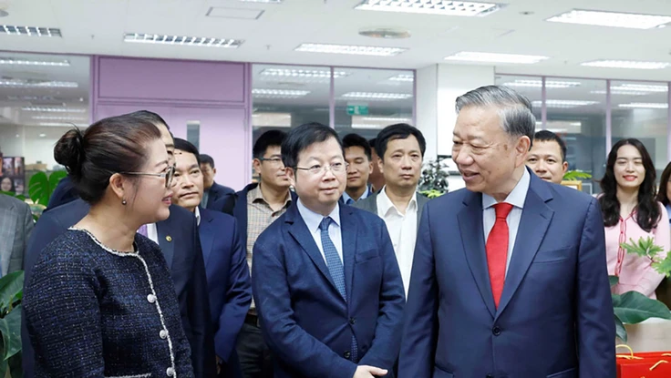 Tổng Bí thư Tô Lâm thăm, chúc Tết tại VTV và VOV