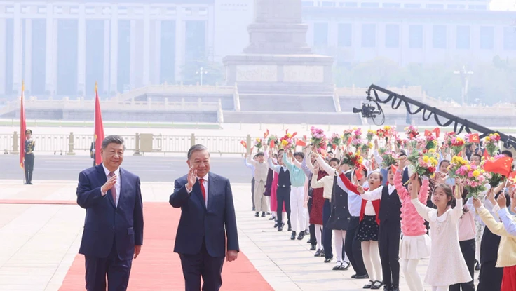 Trung Quốc bắn 21 loạt đại bác chào mừng Tổng Bí thư, Chủ tịch nước Tô Lâm