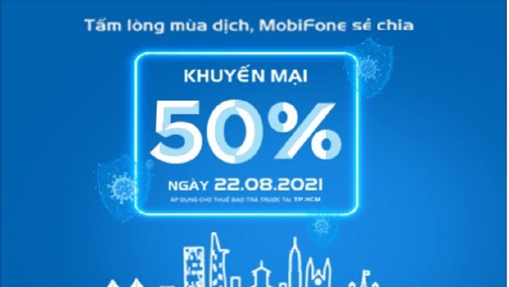 MobiFone khuyến mại 50% dành riêng cho khách hàng tại TP.HCM