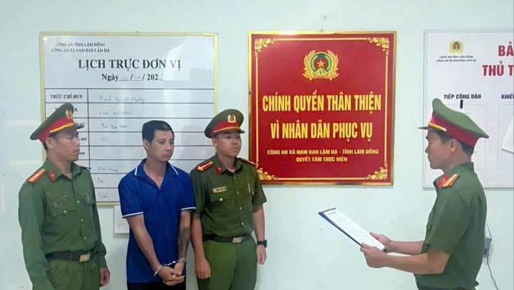 Bắt giam con rể dùng dao bầu tấn công gia đình vợ tại Lâm Hà