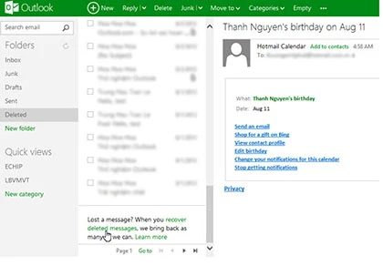 Một số thủ thuật khi sử dụng dịch vụ Outlook.com (Phần 1)