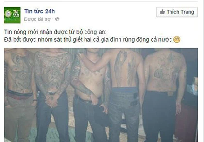 Xuất hiện tin tức giả 'bắt được hung thủ vụ thảm sát Bình Phước'