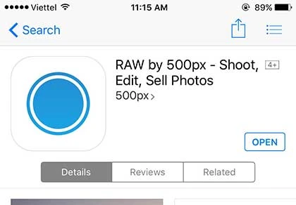 Ứng dụng cho phép người dùng kiếm tiền từ ảnh chụp