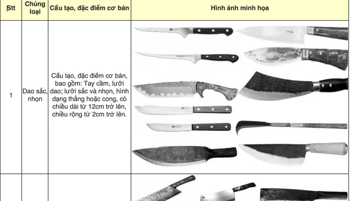 TAND Tối cao hướng dẫn về tội phạm liên quan dao có tính sát thương cao