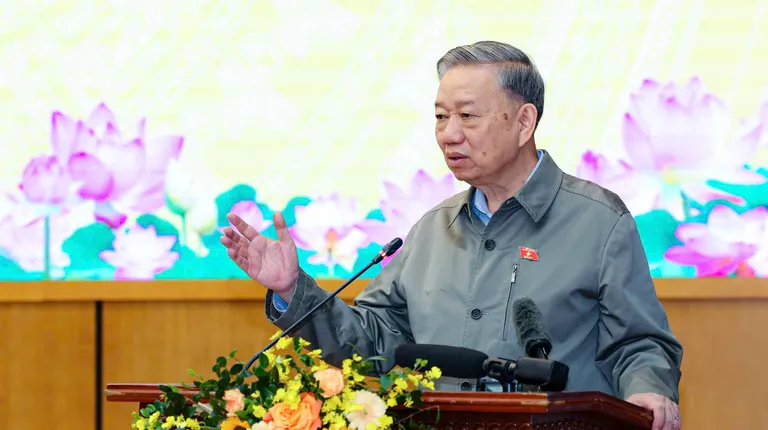 Tổng Bí thư Tô Lâm thông tin với cử tri về lộ trình sắp xếp, tinh gọn bộ máy