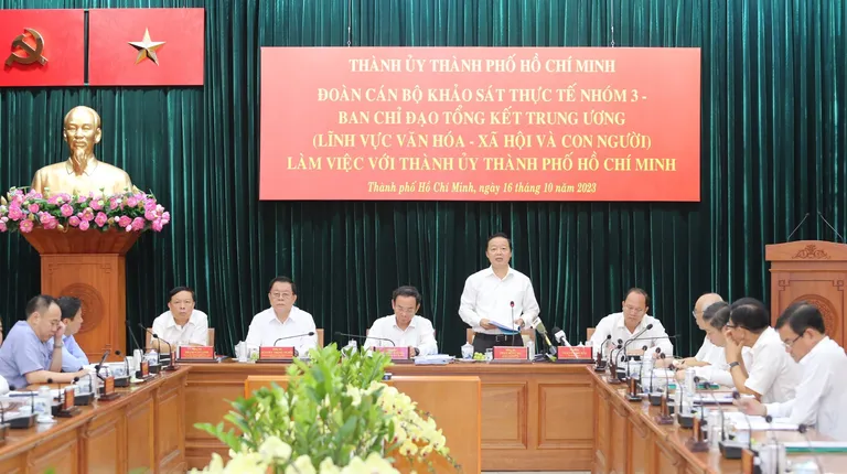 Trưởng ban Tuyên giáo Trung ương: TP.HCM cần có chính sách đột phá phát triển văn hoá, xã hội