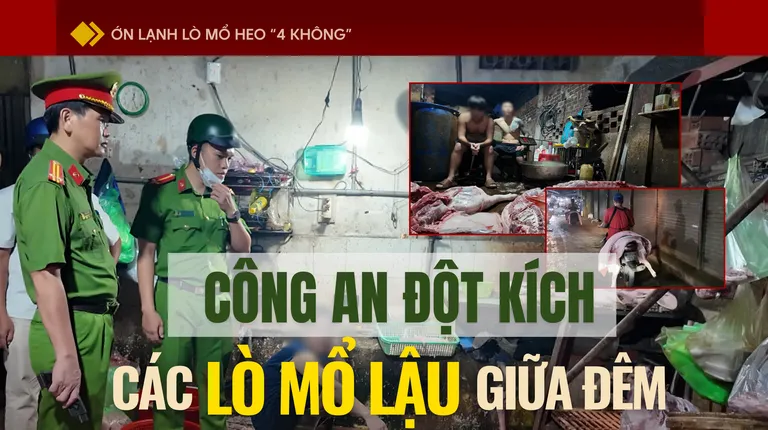 Ớn lạnh lò mổ heo '4 không' - Bài 1: Công an đột kích các lò mổ heo lậu giữa đêm