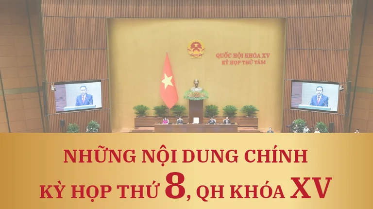 Infographic: 18 luật, 4 nghị quyết quan trọng thông qua tại Kỳ họp 8