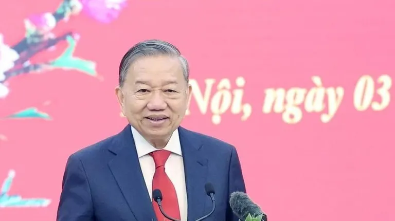 Tổng Bí thư Tô Lâm gặp mặt, chúc tết Văn phòng Trung ương Đảng