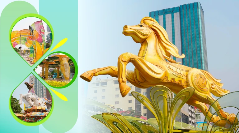 Lộ diện hình ảnh các linh vật ngựa tại đường hoa Nguyễn Huệ Bính Ngọ 2026 