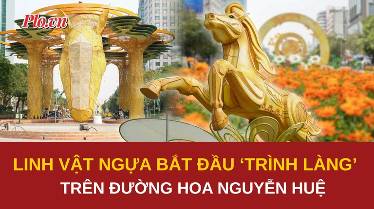Đường hoa Nguyễn Huệ Tết Bính Ngọ 2026: Hàng chục linh vật độc đáo dần lộ diện