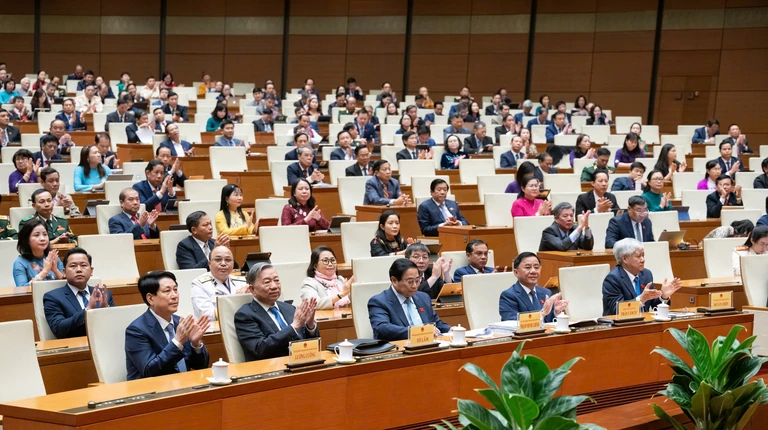 Các đại biểu tham dự Hội nghị Trung ương khóa XIII vào ngày 23 và 24-1. Ảnh: CTV