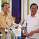 Phó Chủ tịch Quốc hội Nguyễn Đức Hải (trái) và Chủ tịch UBND TP.HCM Phan Văn Mãi tại buổi giám sát.