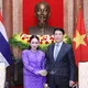 Chủ tịch nước Lương Cường tiếp Thủ tướng Thái Lan Paetongtarn Shinawatra