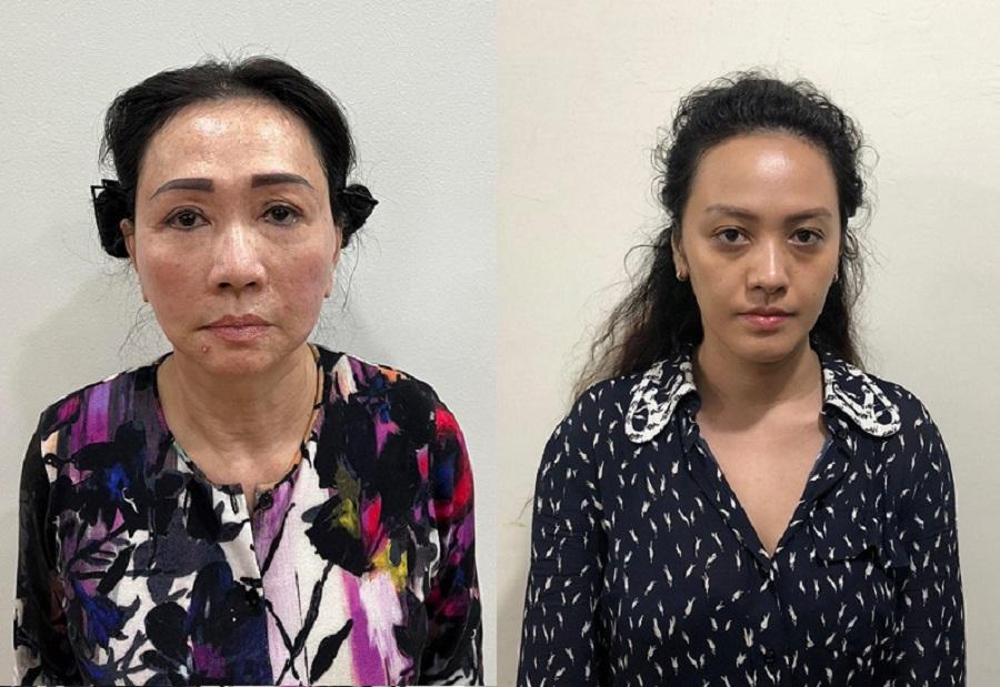 Bà Trương Mỹ Lan (trái) và cháu gái Trương Huệ Vân. Ảnh: BCA Trương Mỹ Lan