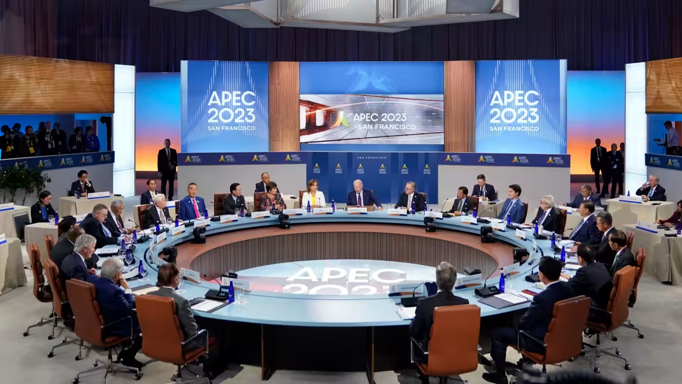 Hội nghị thượng đỉnh Diễn đàn Hợp tác kinh tế châu Á - Thái Bình Dương (APEC) ở TP San Francisco (Mỹ) ngày 17-11. Ảnh: AP Anh bai chinh P16 dang 20-11-2023-APEC 2023.jpg