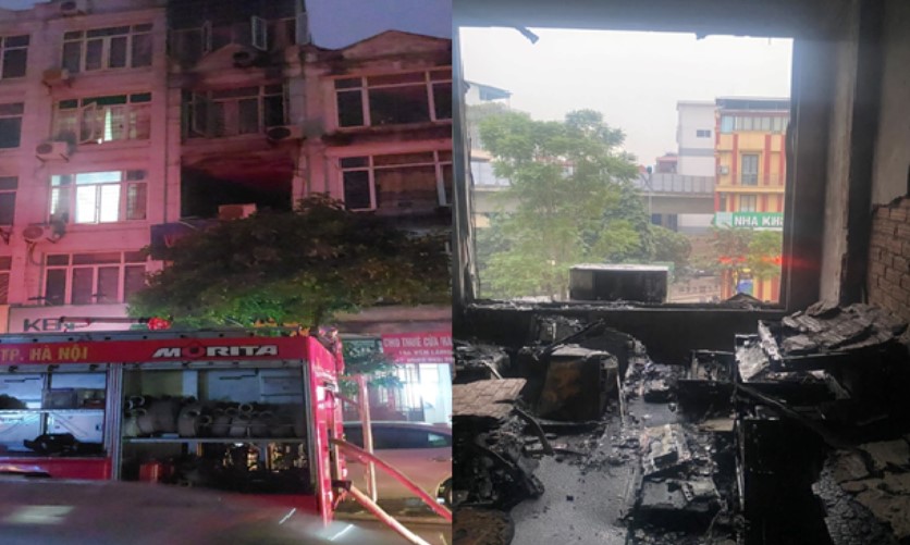 Cảnh sát cứu thoát 2 người trong vụ cháy lúc rạng sáng