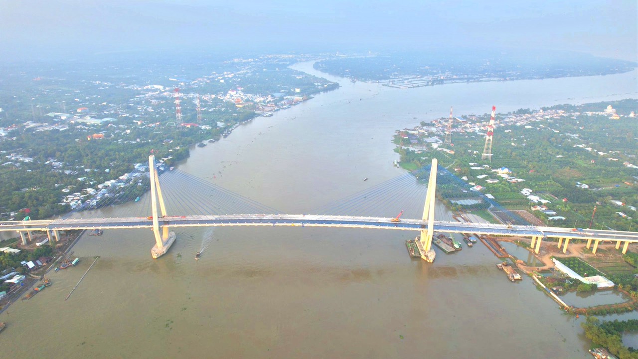 Cầu Mỹ Thuận 2 dự kiến sẽ được khánh thành vào ngày 24-12 tới
