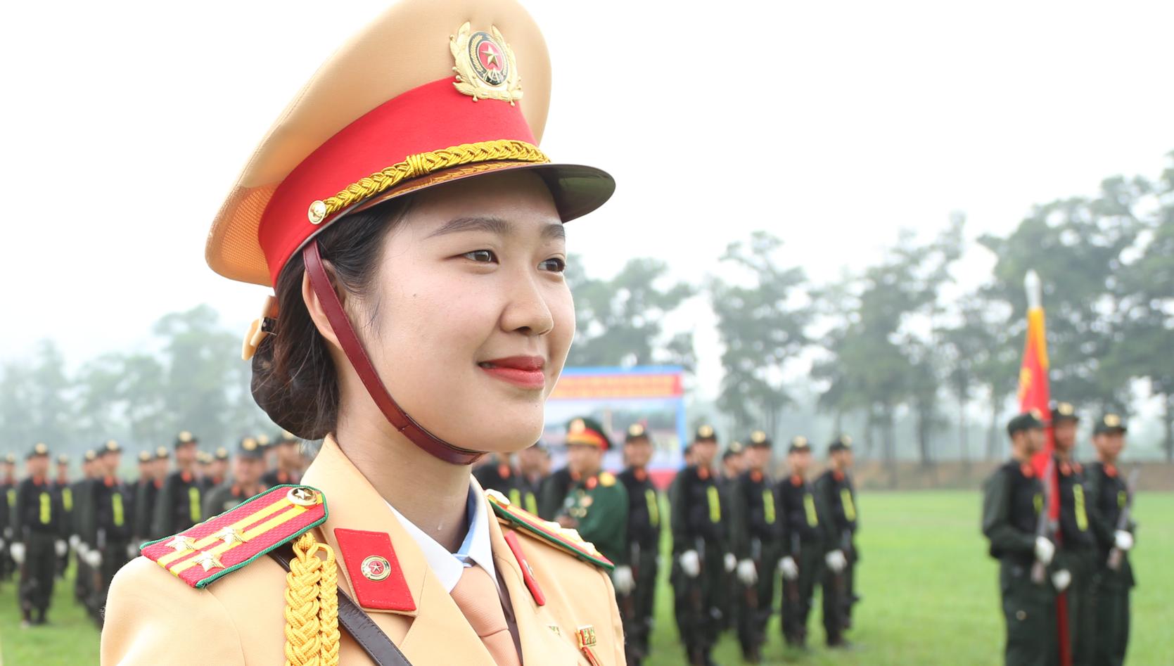 Học viên Nguyễn Thị Ngọc Anh, 21 tuổi, đến từ Học viện An ninh (T01), được giao đảm nhiệm vị trí Khối trưởng Khối nữ CSGT