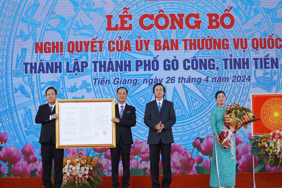 Công bố thành phố thứ 2 thuộc tỉnh Tiền Giang 