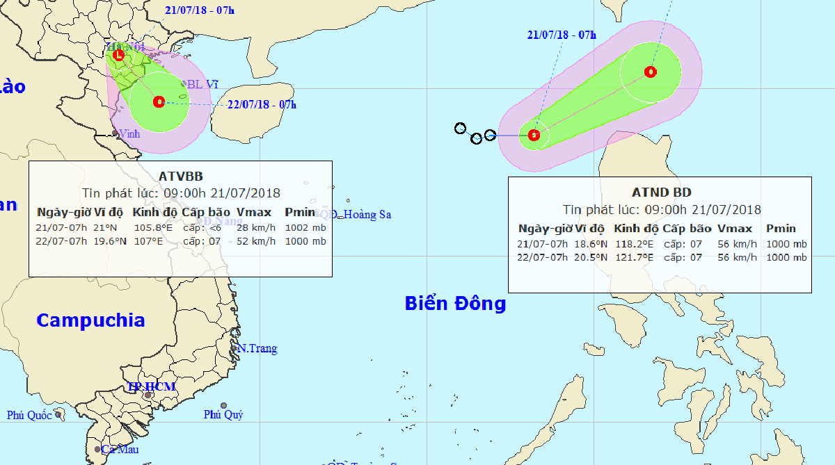 Lũ ở Bắc Trung bộ, áp thấp nhiệt đới đang mạnh dần lên