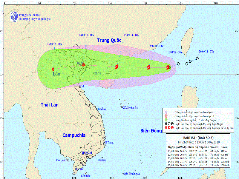Siêu bão đang hình thành cùng lúc với cơn bão số 5 