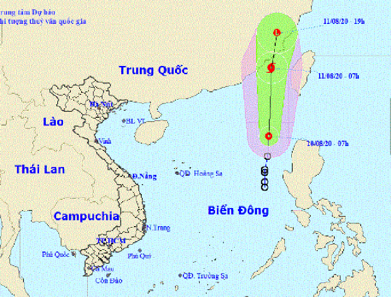 Áp thấp nhiệt đới có thể mạnh thành bão, hướng vào Trung Quốc