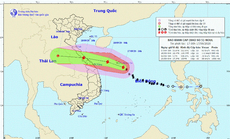 Bão số 5 giảm cấp trước khi đổ bộ nhưng vẫn rất mạnh