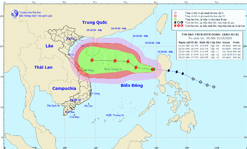 Bão số 8 tăng cấp, đang cách Hoàng Sa 680km, ảnh hưởng rộng ảnh 3 Miền Trung lại đối mặt với bão Saudel giật cấp 14