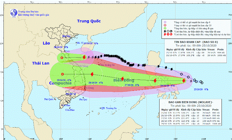 Khẩn: Bão số 8 tiến sát Hà Tĩnh – Quảng Trị